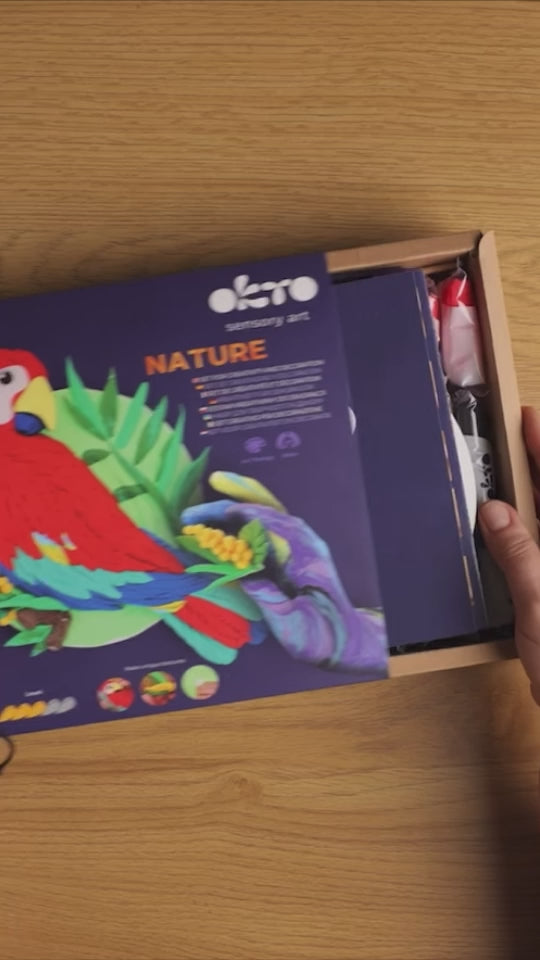 Kit creativo 3D "Naturaleza" – Guacamayo 21 x 21 cm