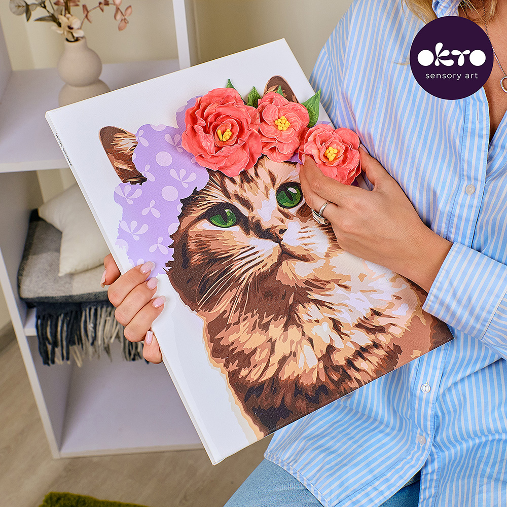 3D Paint by Numbers OKTO & Ideyka "A Cat in a Flower Crown" thumbnail 8