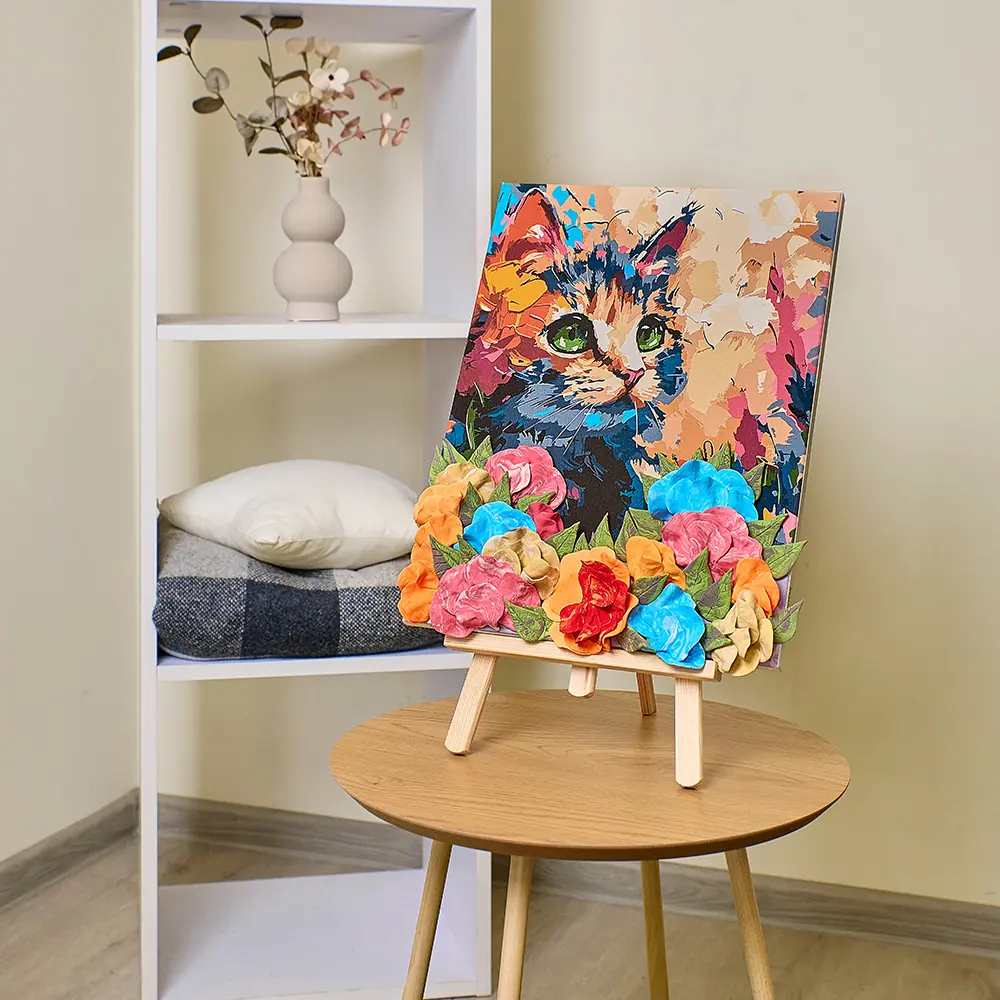 3D Paint by Numbers OKTO & Ideyka "Fluffy Cat" thumbnail 8