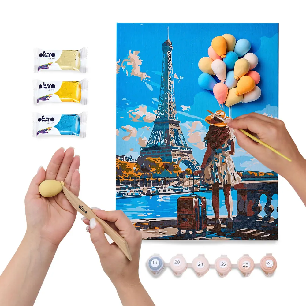 3D Paint by numbers OKTO & Ideyka “Greetings from Paris”