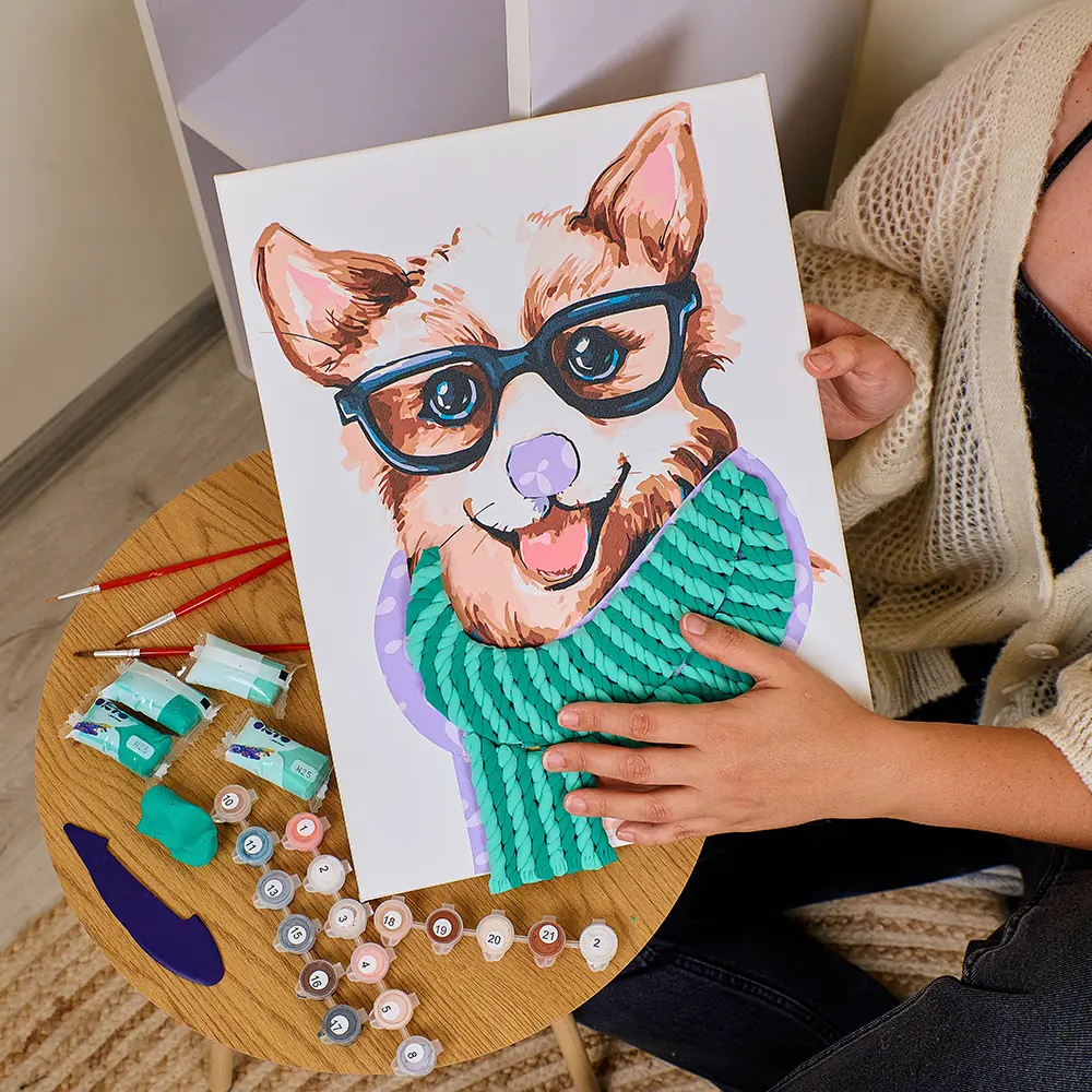 3D Paint by Numbers OKTO & Ideyka "Stylish Corgi" thumbnail 7
