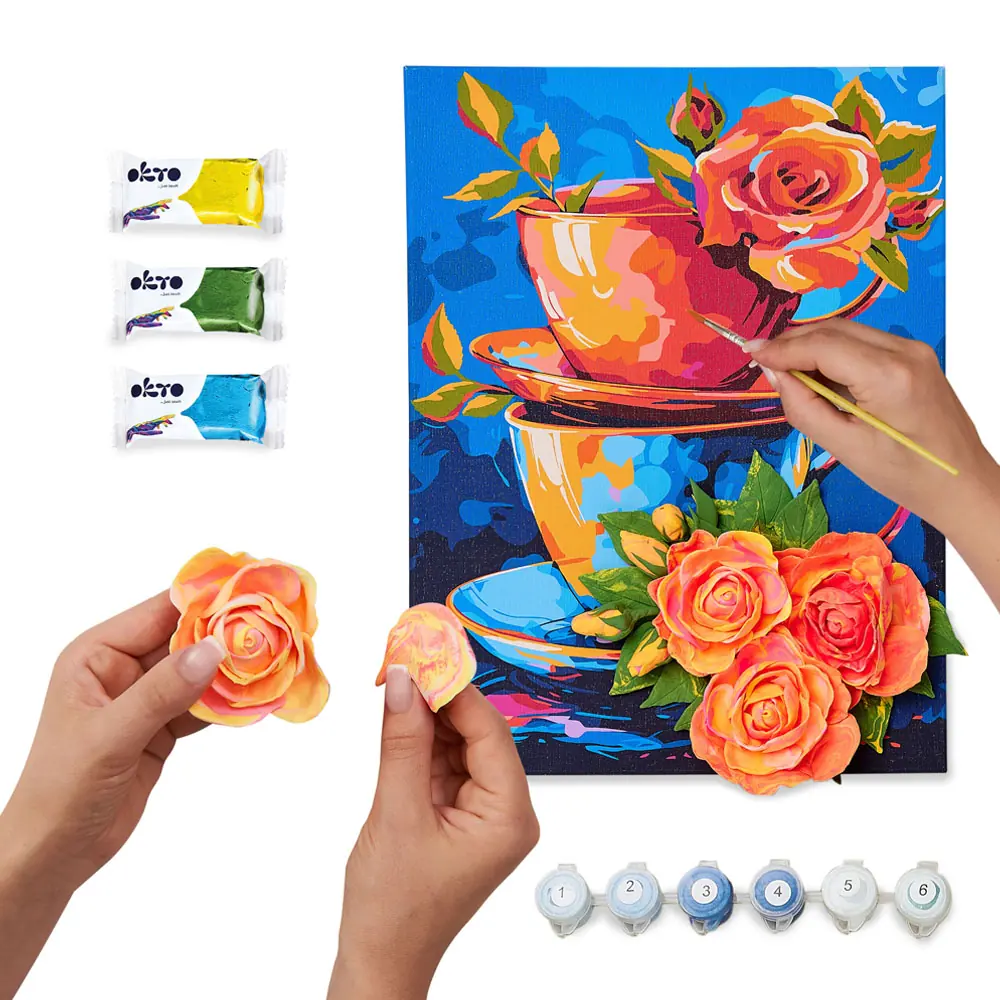 3D Paint by numbers OKTO & Ideyka “Tea party secret”