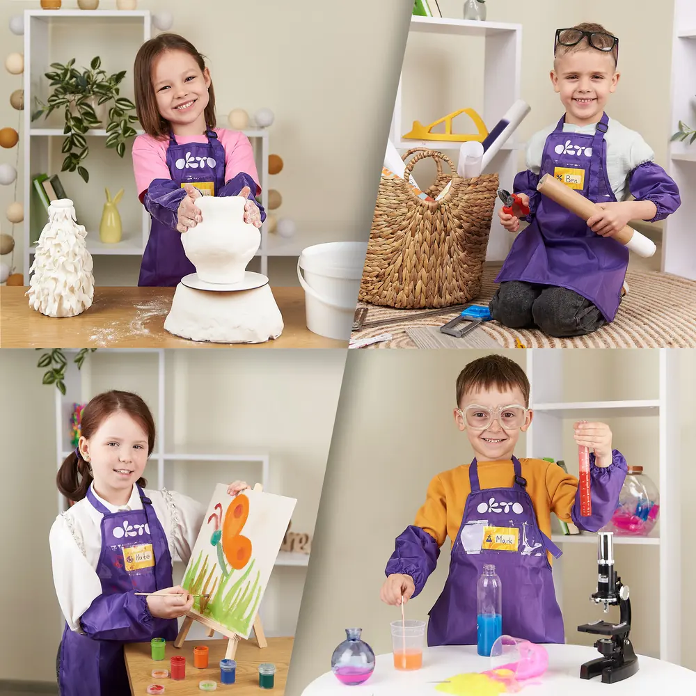 Children's apron for sculpting and painting thumbnail 7