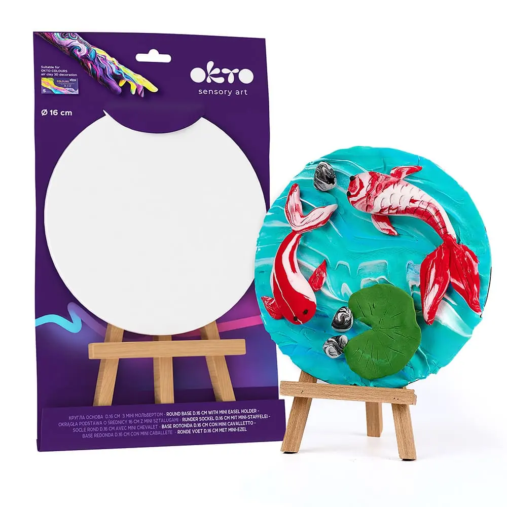 Round base 16 cm with mini easel OKTO