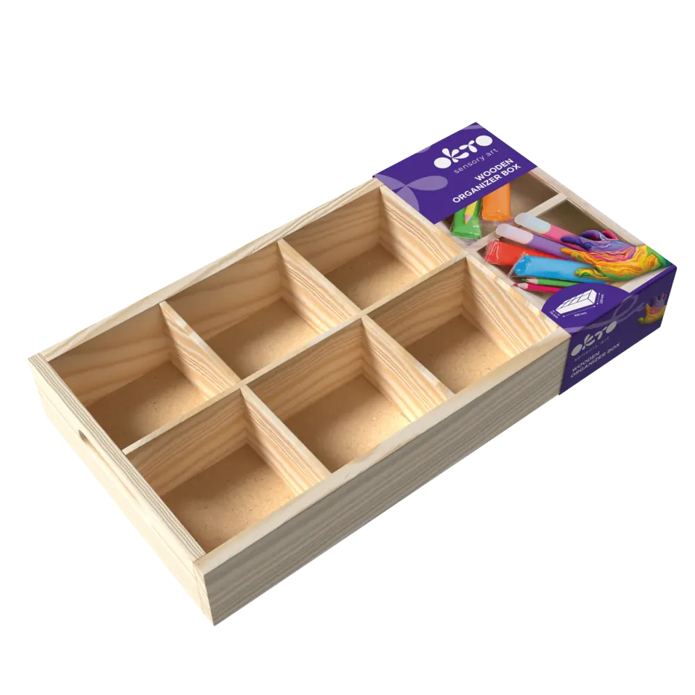 Wooden organizer for school 8 sections